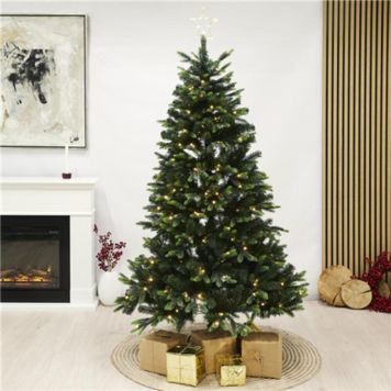 Juletræ kunstig PE/PVC Lifa 260x170 cm m/LED lys og stjerne