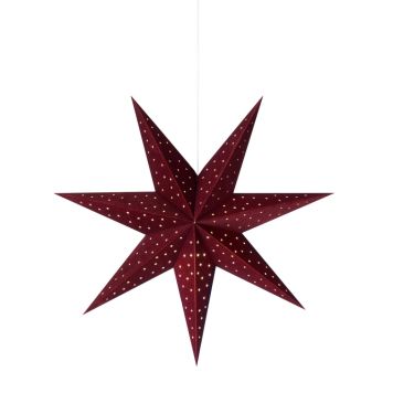 Markslöjd julestjerne med lys papir rød Ø45 cm