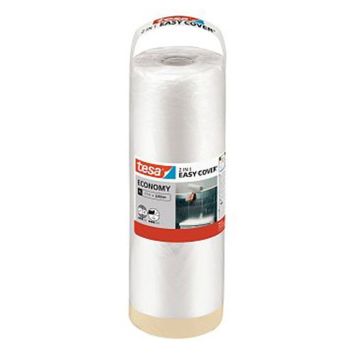 Tesa afdækningsplast m. maskeringstape Easy Cover Economy 17 m x 260 cm