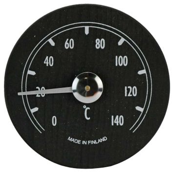 Saunia saunatermometer sort elletræ Ø12 cm