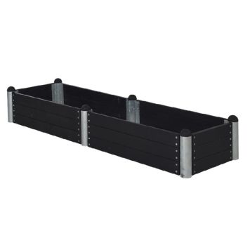 Plus højbed Pipe sort 80x270x36 cm