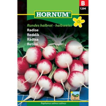 Hornum grøntsagsfrø Radise Rundes halbrot halbweiss