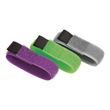Fix-o-moll velcro kabelbinder 18 cm lilla/grå/grøn 3 stk.