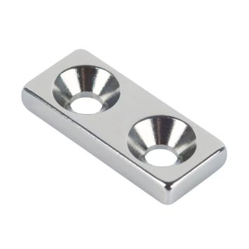 Fix-o-moll magnet 28x12 mm undersænket hul 4 stk.