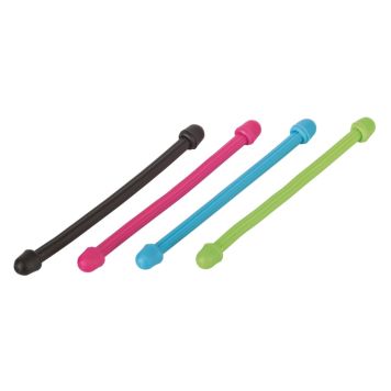 Fix-o-moll kabelbinder 7,6 cm sort/blå/grøn/pink 4 stk.