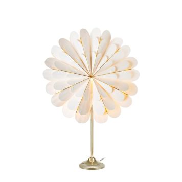 Markslöjd LED bordlampe blomst hvid/messing 48x68 cm