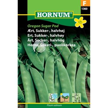 Hornum grøntsagsfrø Ært, Sukker-, halvhøj Oregon Sugar Pod