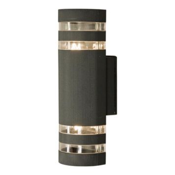 Aneta Ribb væglampe  2 x 40W E27 IP44 mørkegrå