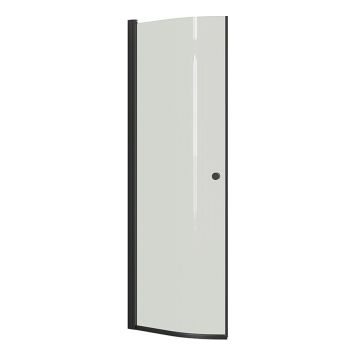 Scanbad buet svingdør H200x62-64 cm sort/klar