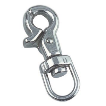 Marinetech snap-krog karabinhage m/svirvel rustfri 65x13mm