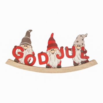 Det Gamle Apotek skilt God Jul m/nisser 25x15 cm