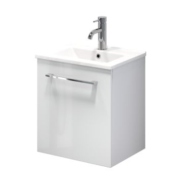 Camden badmøbelsæt 40 cm hvid højglans