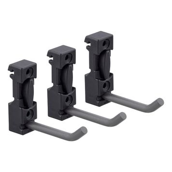 Elfa krog til liste 3 stk mat grå