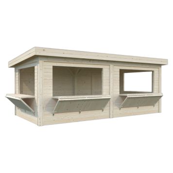 Palmako kiosk Lenna Connect 312 ubehandlet 16,6 m²