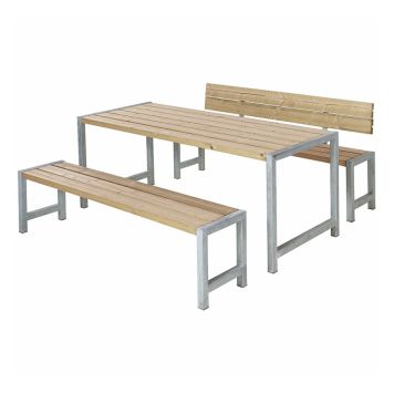 Plus plankesæt med 1 ryglæn ThermoWood 186 cm