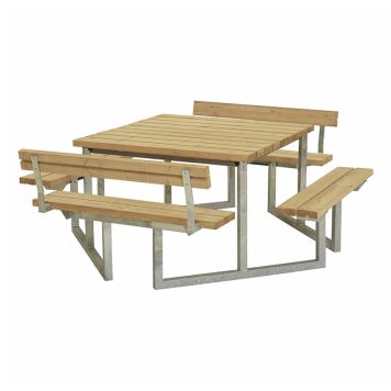 Plus bord-/bænkesæt med 2 ryglæn Twist ThermoWood 204 cm 