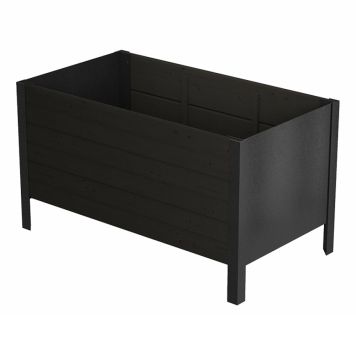 Plus plantekasse Classic m/stålgavle sort 83 cm 
