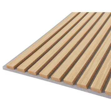 Akustikpanel Quanti lys eg grå 2440x520x18 mm