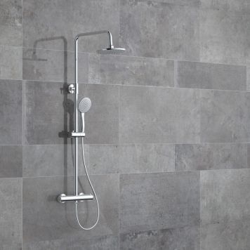 Hoover-S brusesæt krom med termo og brus