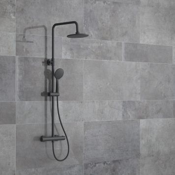 Hoover-S brusesæt mat sort med termo og brus