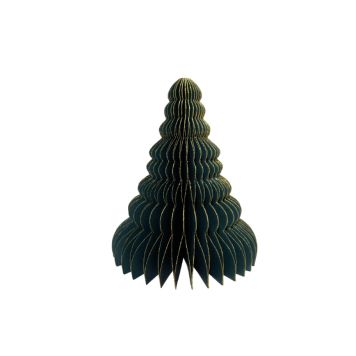 Julepynt papirjuletræ grøn H10 cm 