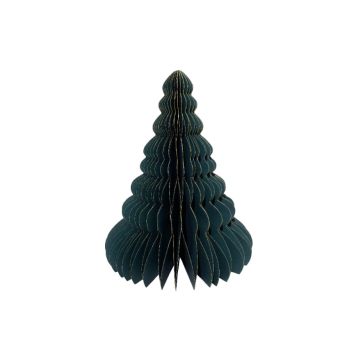 Julepynt papirjuletræ grøn H20 cm 