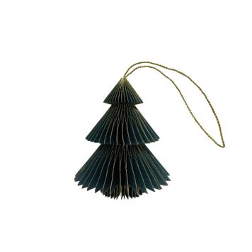 Julepynt ornament juletræ grøn H10 cm 2 stk.
