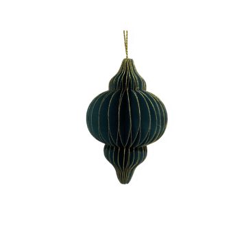 Julepynt ornament diamant grøn Ø10 cm 2 stk.