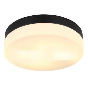 Globo Vranos ude plafond Ø24cm 2XE27 IP44 sort