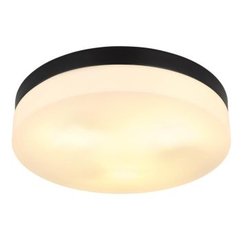 Globo Vranos ude plafond Ø30cm 3XE27 IP44 sort