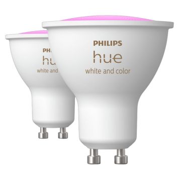 Philips Hue White Color Ambiance spotpære GU10 2-pak