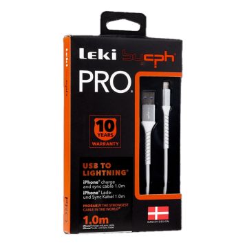 Leki bycph kabel Pro USB til Lightning hvid 1M