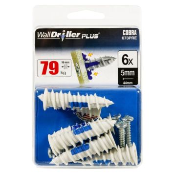 Gipsplade dybel 5 mm + skruer x6