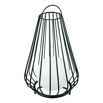 Dyberg Larsen lanterne Evesham grøn m/solceller og USB-C H48 cm