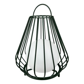 Dyberg Larsen lanterne Evesham grøn m/solceller og USB-C H38 cm