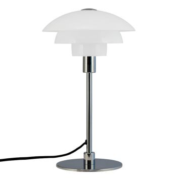 Dyberg Larsen bordlampe Morph opal/krom E14 H35 cm