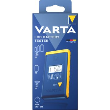 Varta batteritester med LCD til AA/AAA/C/D/9V/knapcelle 