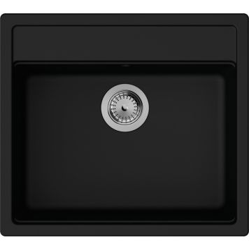 Hansgrohe vask nedfældet m/automatisk afløbssæt sort 57x51 cm