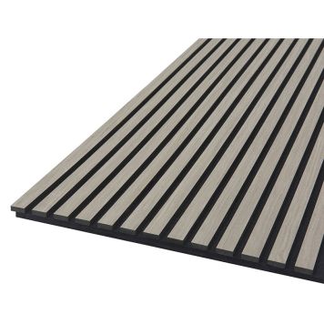 Akustikpanel Quanti grå eg 2440x520x18 mm
