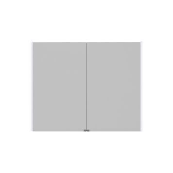 Scanbad spejlskab Ambi m/elstik og lysstyring 2 låger 80x100 cm - flere farver