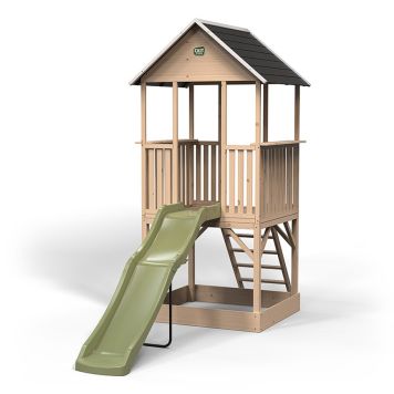 Exit Toys legehus Panorama 500 med rutsjebane træ 3,7 m²