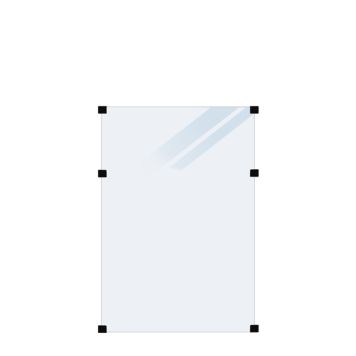 Plus glashegn hærdet frostet 90x127 cm 