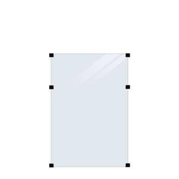 Plus glashegn hærdet klar 90x127 cm 