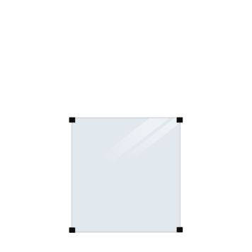 Plus glashegn lamineret klar 90x91 cm 