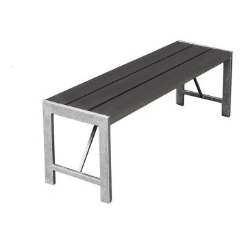 Hortus bænk nonwood/stål antracit 123 cm
