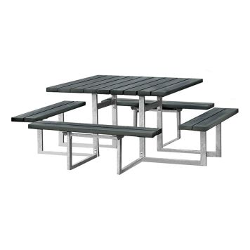 Hortus bord-/bænkesæt nonwood/stål antracit 72x191x191 cm