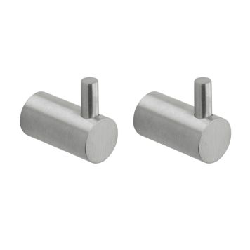 Pressalit håndklædekrog Home Pin børstet stål 2 stk