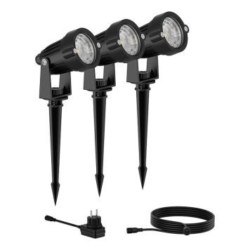 Philips udendørslamper Caper startkit 3-pak 1,5 W sort