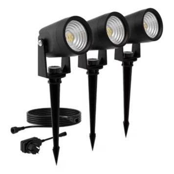 Philips udendørslampe Reuel sort 3-pak