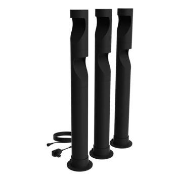 Philips pedestal udendørs sort 24V H70 cm 3 pak